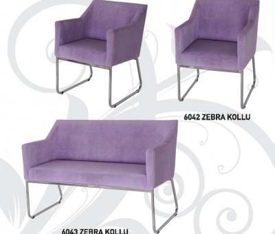 Zebra Kollu Kanepe 6042 – 6043 Eflatun