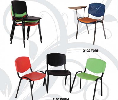 Form Kırmızı Siyah Yeşil Sandalye Büro Sandalyeleri